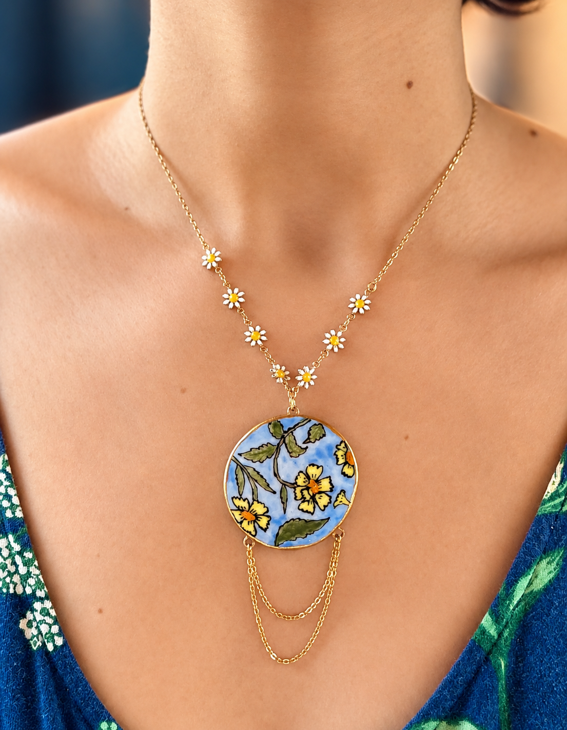 Leela Handmade Porcelain Necklace