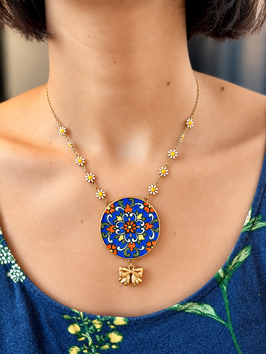 Isha Handmade Porcelain Necklace