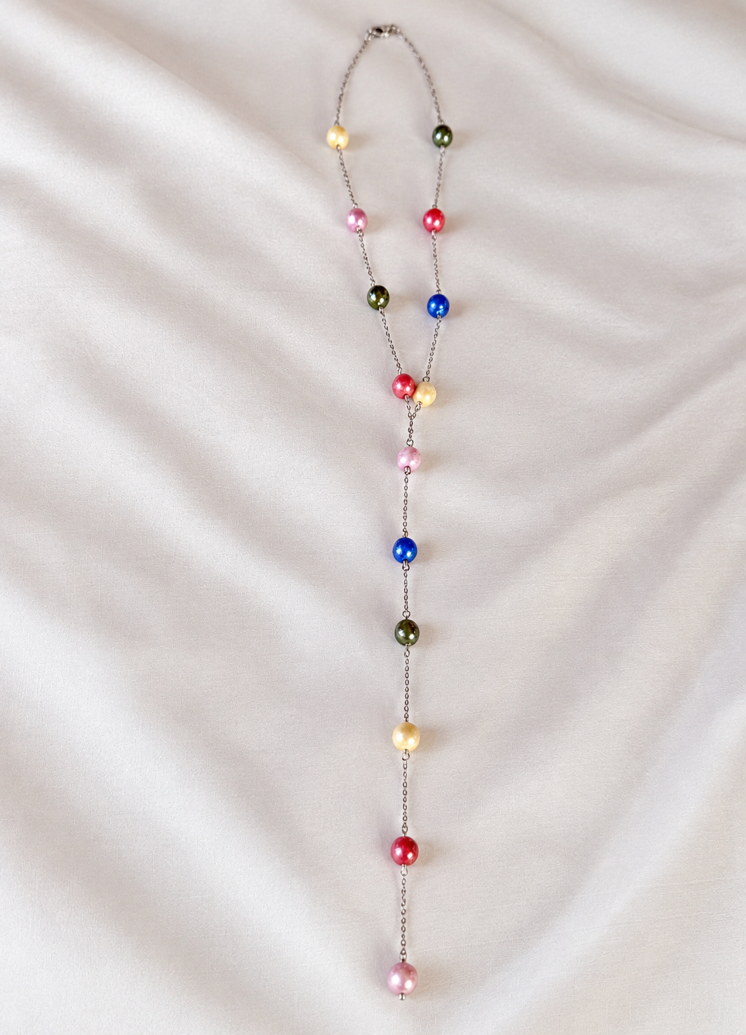 Sana Handmade Iridescent Porcelain Vegan Pearls Necklace