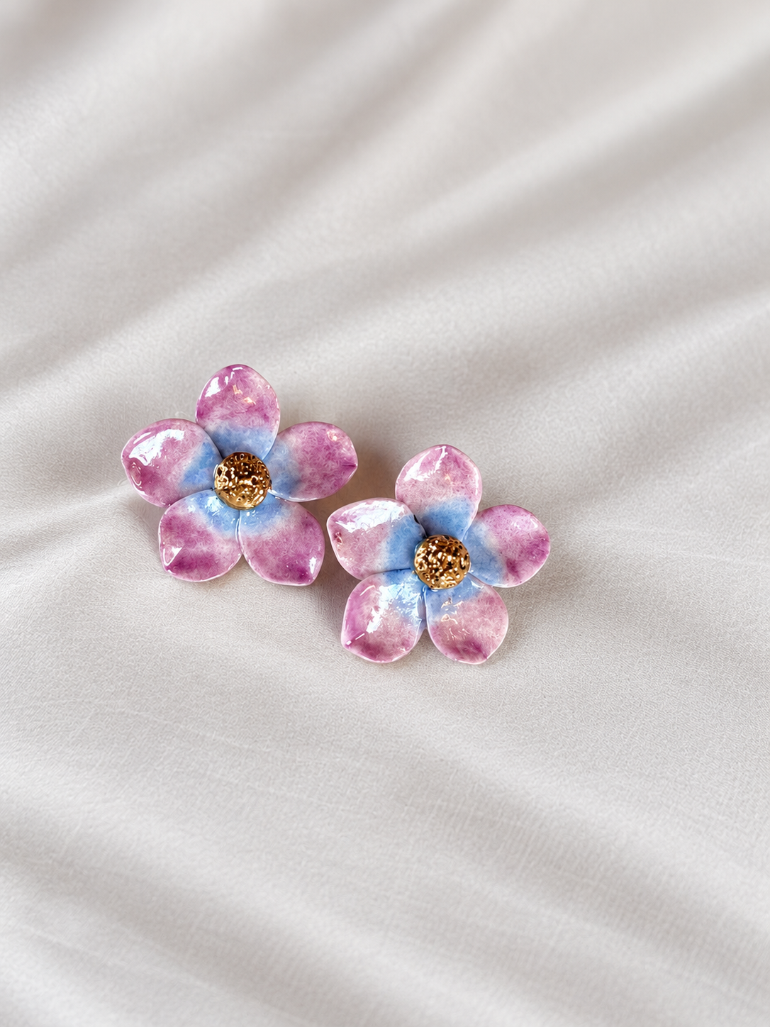 Samira Iridescent Handmade Porcelain Earrings