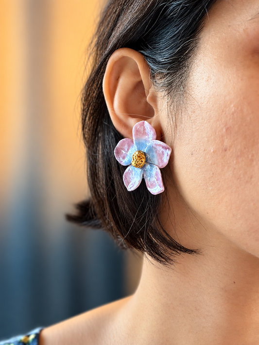 Samira Iridescent Handmade Porcelain Earrings
