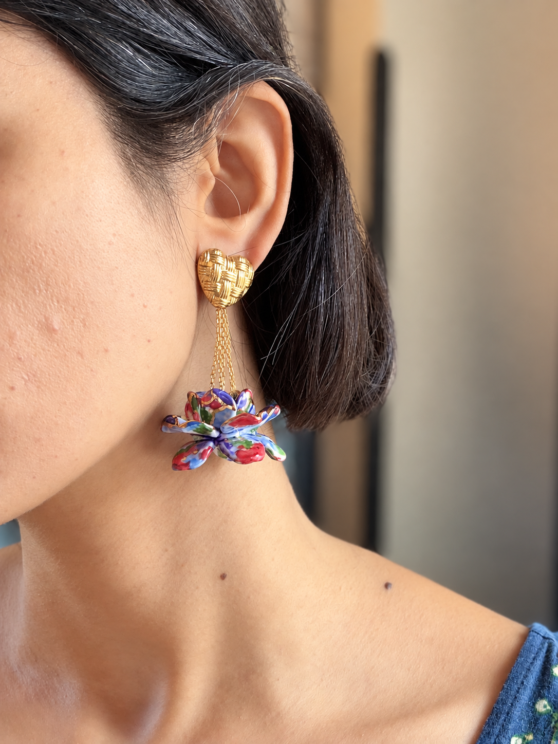 Radha Handmade Porcelain Earrings