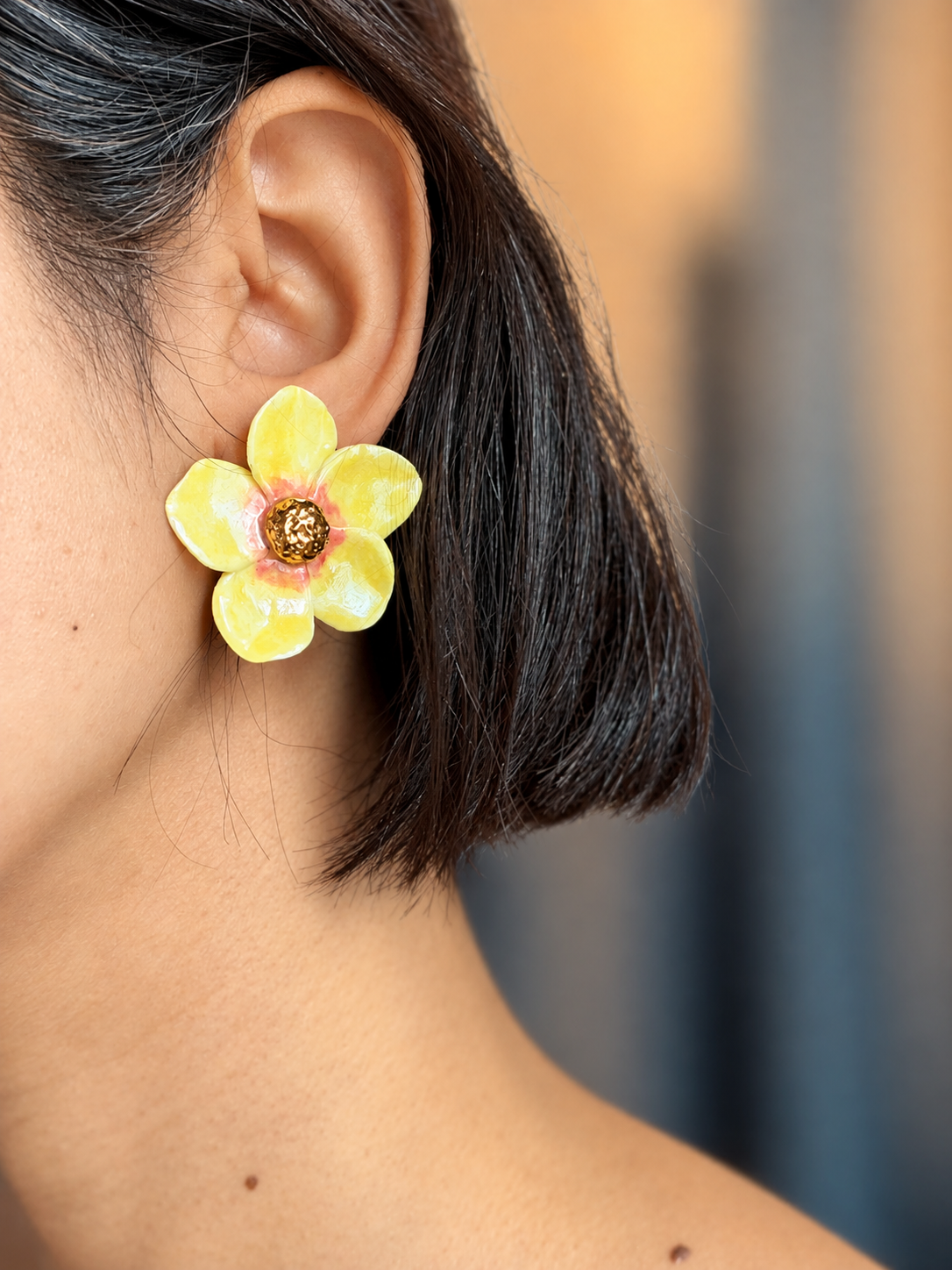 Nandini Iridescent Handmade Porcelain Earrings