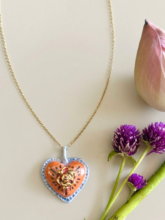 Lily Handmade Porcelain Necklace