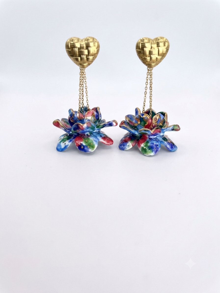 Radha Handmade Porcelain Earrings