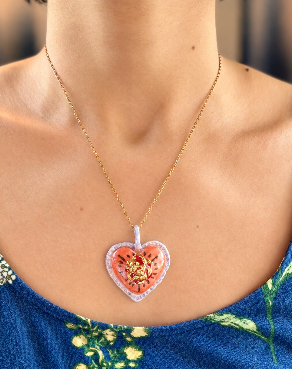 Lily Handmade Porcelain Necklace